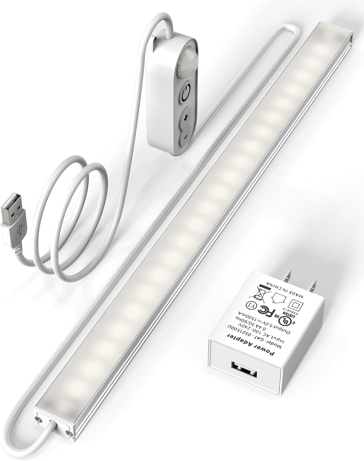 ASOKO Motion Sensor Dimmable Led Under Cabinet Light, 12" Cool White | ASOKO Motion Sensor Dimmable Led Under Cabinet Light, 12" Plug in Cool White 6000K Bar for Kitchen Counter Closet