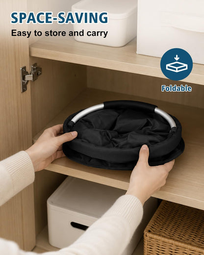 RAYBIN 17L Cleaning Caddy for Cleaning Supplies, Foldable Cleaner Basket | Housekeeping Products Organizer with Handle, Portable Large Storage Bucket for Home, Garden, Outdoor, Camping