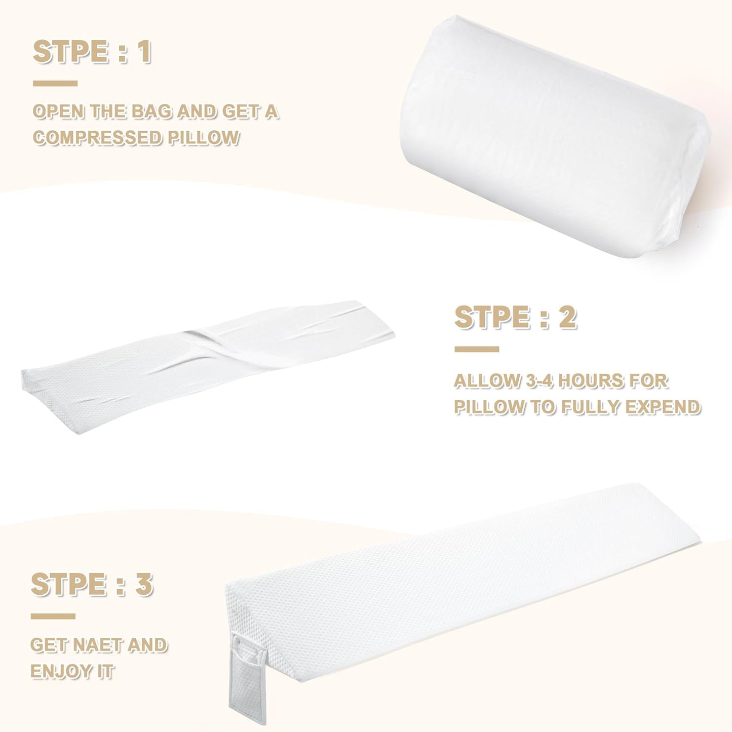 IFNOW Queen Size(60"x6"x10") Bed Wedge Pillow for Headboard, Mattress Gap Filler(0-8"), Bed Wedge for Gap Between Your Headboard and Mattress Dark Grey | High-Density Foam,Fills 0-8"Mattress Gap,Prevents Pillow & Items Falling,Works with Headboard or