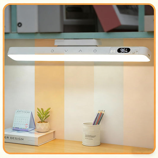 Diydeg Light Bar, Rechargeable Magnetic Under Cabinet Lighting with 3 Color Temperature, Touch Control Wireless Motion Sensor Light for Kitchen, Wardrobe, Stairs and Bed (White)