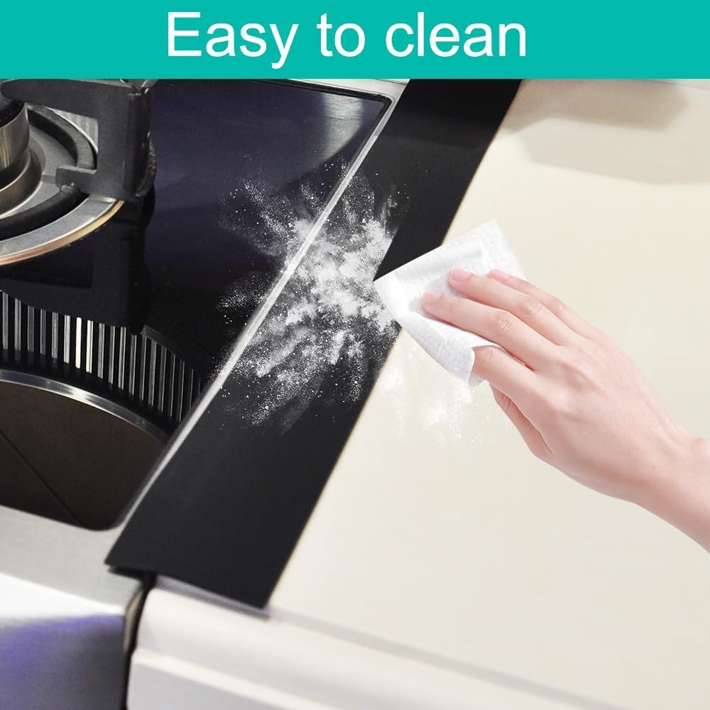 Stove Counter Gap Cover - 25 Inch Silicone Stove Gap Filler 2 Pack White | Kitchen silicone oven gap filler, countertop strips gap guard, easy to clean; white counter gap cover,crack guard for counter