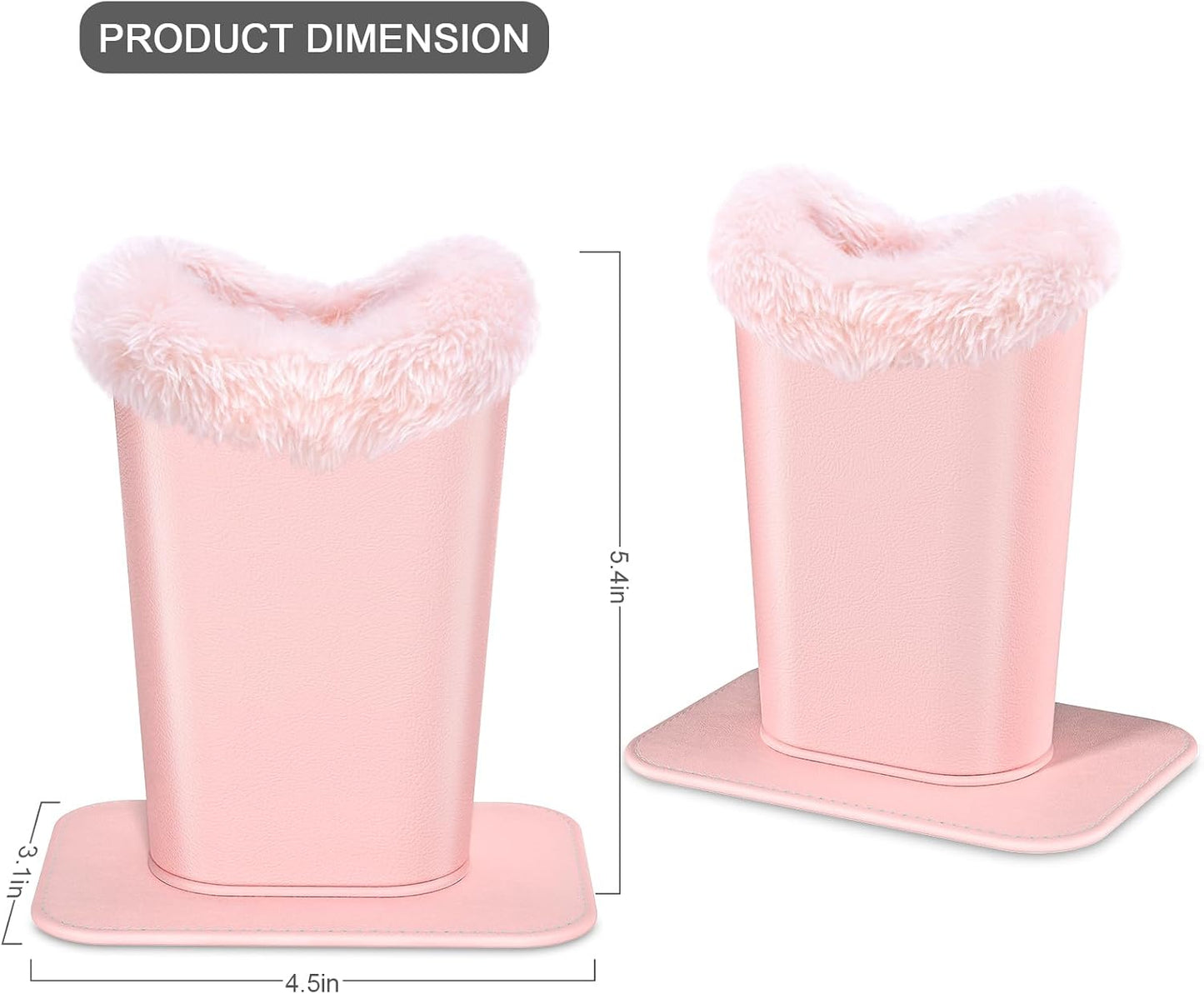 Eyeglasses Holder,Plush Lined PU Leather Pattern Stand Case with Magnetic Base,Unisex for Women Men