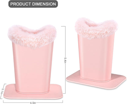Eyeglasses Holder,Plush Lined PU Leather Pattern Stand Case with Magnetic Base,Unisex for Women Men