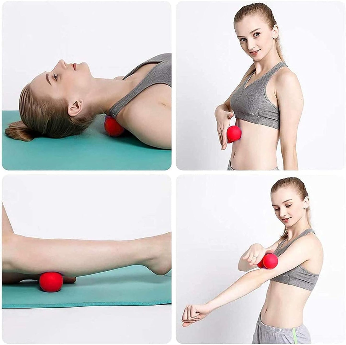 WOVTE Massage Lacrosse Ball Therapy for Sore Muscles Myofascial Release | Shoulders, Neck, Back, Foot, Body, Deep Tissue, Trigger Point, Muscle Knots, Yoga