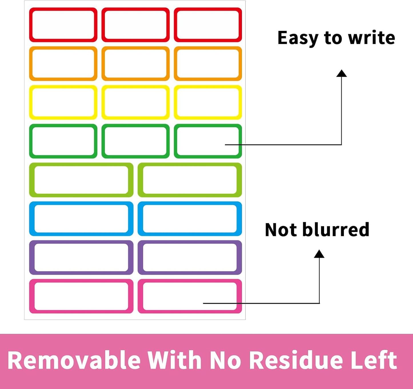 1000 Blank Removable Freezer Labels, Blank Removable Labels Water Oil Resistant with Perforation Line for Food Containers Jars Pantry Organization (Each Measures 1x 3 Inch)