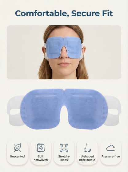16 Pack Steam Eye Masks for Dry Eyes, Disposable Self-Heating Warm Compress