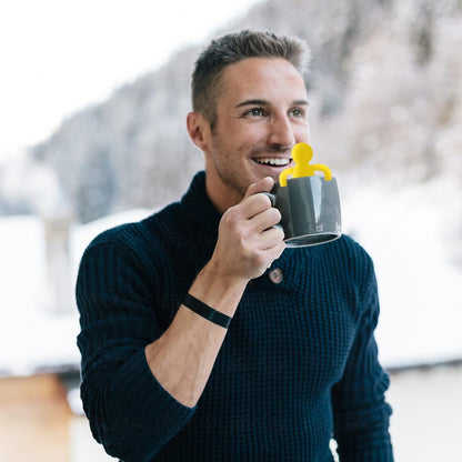 Leden Tea Infuser for Loose Leaf Tea Cute Tea Strainer Ball Stainless Steel Extra Fine Mesh Tea Steeper Filter for Cup Mug Silicone Handle Grey