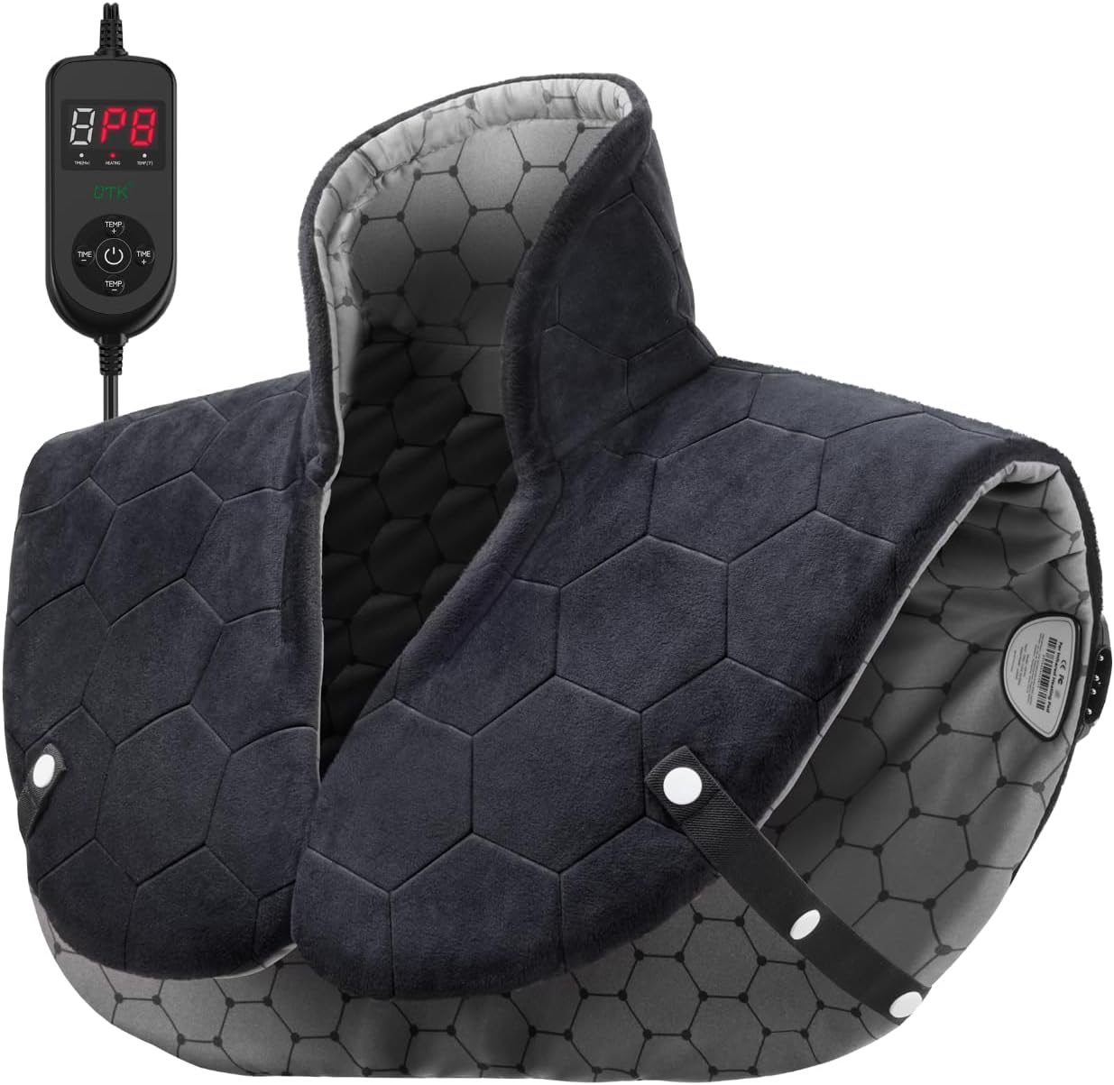 30s Fast Heating Pad for Neck Shoulders and Back, 6X Deeper Pain Relief | Up to 159°F Far Infrared Heat, 8 Heat Settings, 16 Auto-Off, Memory Function, 24" x 20" Extra Large Design,Gift for Women Men