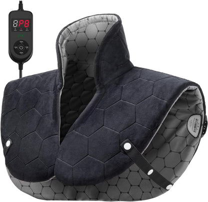 30s Fast Heating Pad for Neck Shoulders and Back, 6X Deeper Pain Relief | Up to 159°F Far Infrared Heat, 8 Heat Settings, 16 Auto-Off, Memory Function, 24" x 20" Extra Large Design,Gift for Women Men