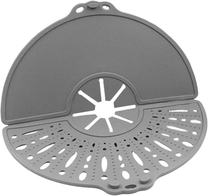 Silicone Spill Stopper Lid Cover Foldable Boil-Proof 34cm | Heat-Resistant, Reusable Design, Folds for Storage, Fits 34cm Pots, Spill Prevention