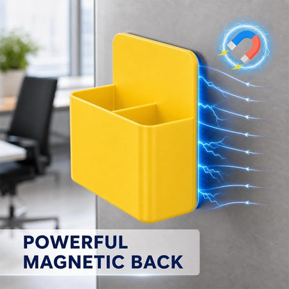 Magnetic Pencil Pen Holder, 2 PCS Magnetic Dry Erase Marker Holder for Whiteboard, Black White Magnet Storage Pencil Cup Case Fridge Organizers Locker Accessories for Office School Teacher Must Haves