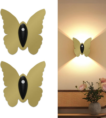 Eneru Motion Sensor Wall Sconce Set of 2, Rechargeable Wall Lights, Indoor