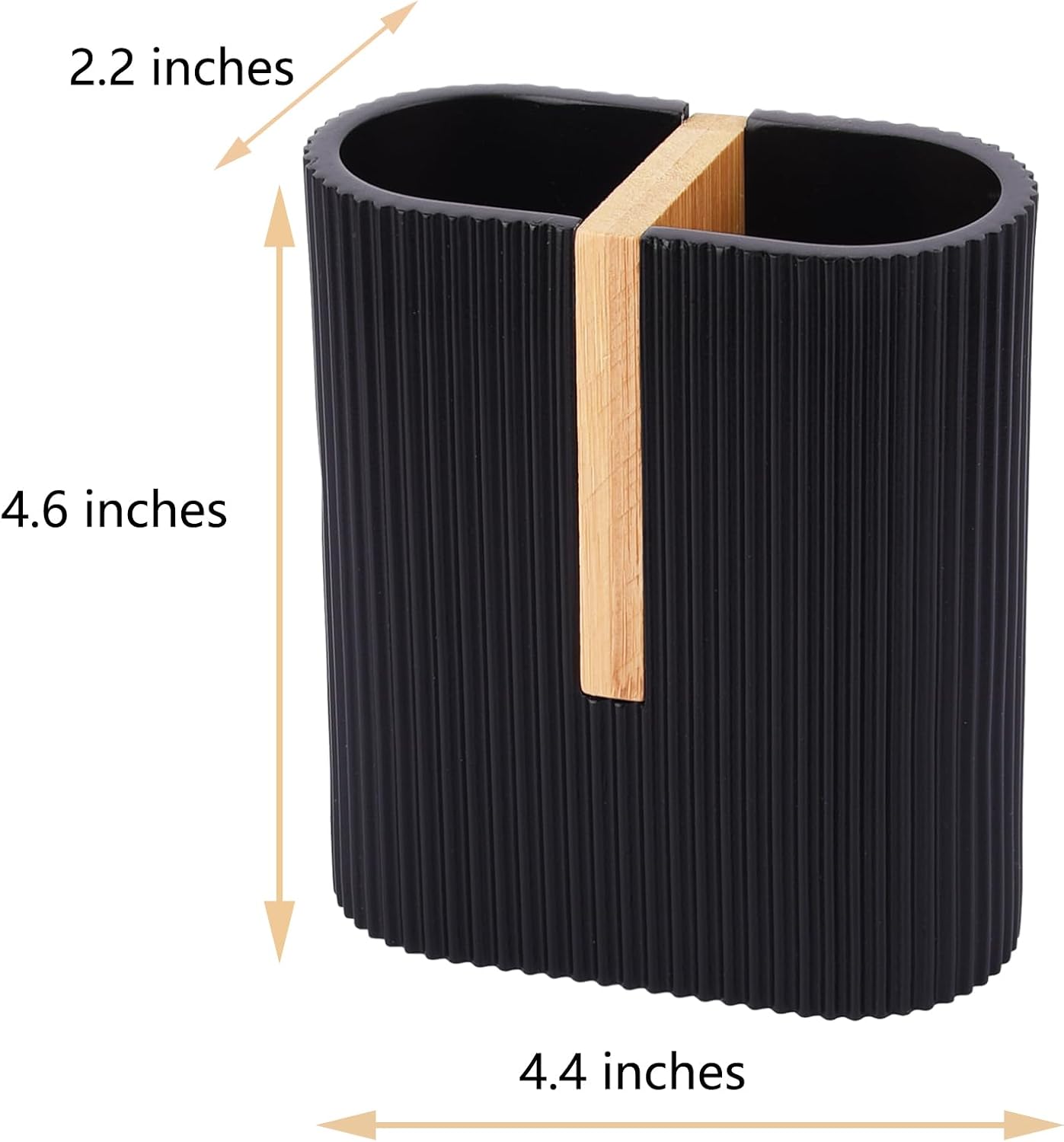 Toothbrush Holders for Bathroom, Bamboo Electric Toothbrush Stand, White | Toothbrush and Toothpaste Organizer for Sink Countertop, Bathroom Storage Stand for Brushing Accessories