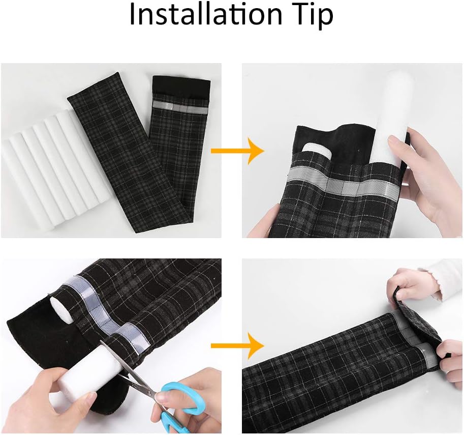 36 Inch Under Door Stopper, Door Noise Blocker | Double Sided Door Stopper, Machine-Washable