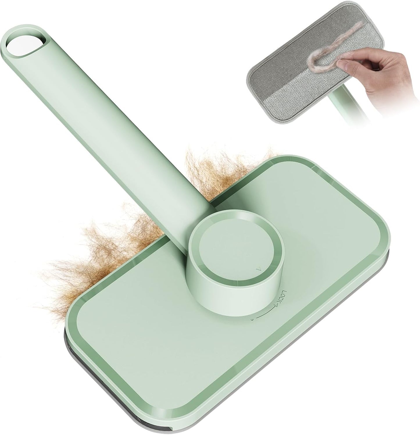 Rundik Pet Hair Removal Tool, Reusable Lint Brush for Multi-Fabric Edge | Upgraded Lint Broom Electrostatic Lint Brush Ideal for Pet Hair Removal, Couch & Bedding Cleaner, Dog & Cat Fur Removal
