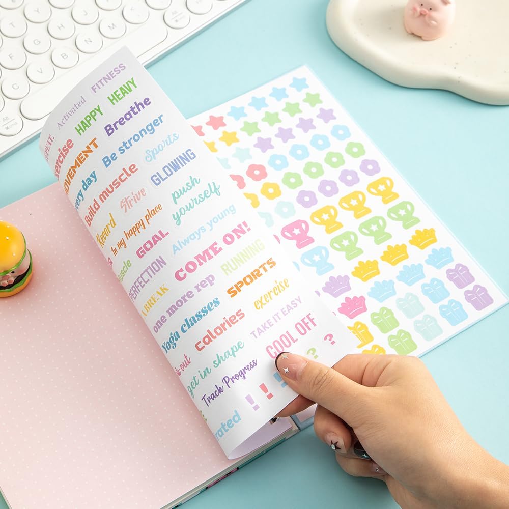 icceemee Undated Health & Wellness Planner – Daily Food Diary, Habit Tracker & Fitness Journal for Weight Loss, Gluten Free Dairy Free Sugar Free Diet, Mood & Energy Log, Meal & Exercise Notebook for Women & Men
