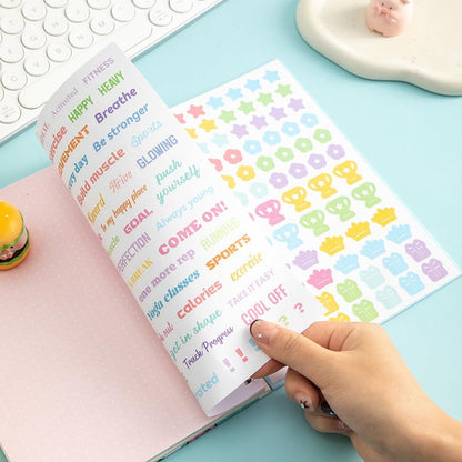 icceemee Undated Health & Wellness Planner – Daily Food Diary, Habit Tracker & Fitness Journal for Weight Loss, Gluten Free Dairy Free Sugar Free Diet, Mood & Energy Log, Meal & Exercise Notebook for Women & Men