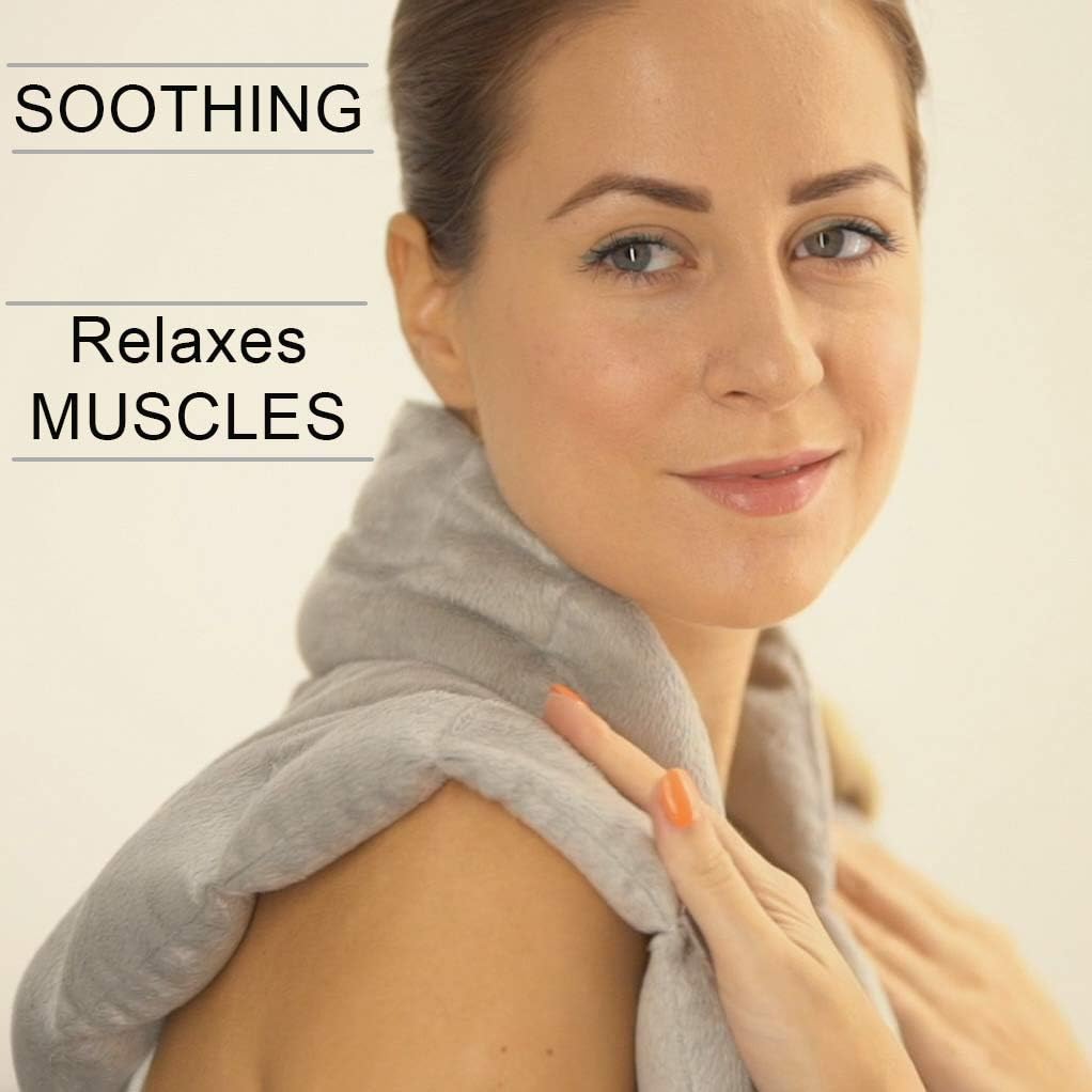 Bed Buddy Microwavable Heating Pad and Cooling Neck Wrap, Comfort Wrap for Neck and Shoulders, Microwavable for Moist Heat Therapy and Freezable for Cooling Therapy, Lavender & Chamomile Aromatherapy