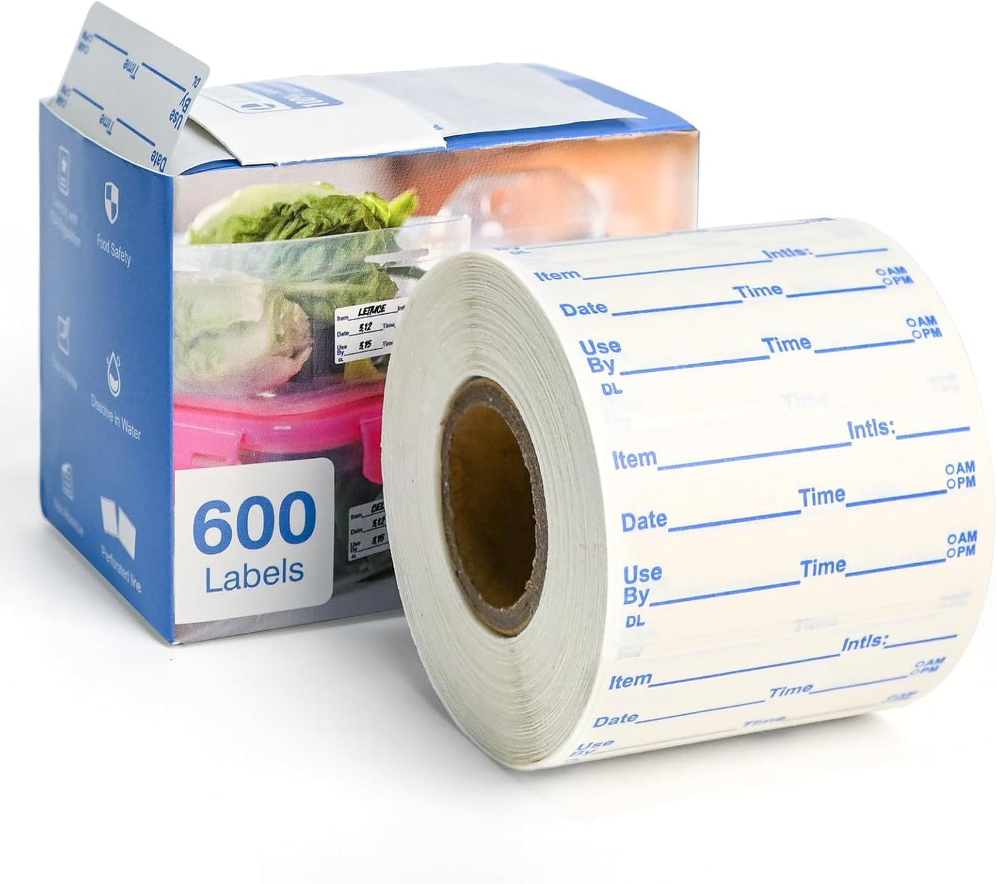 L LIKED 250 Dissolvable Labels 2"x 2" Use By Food Rotation Storage Label