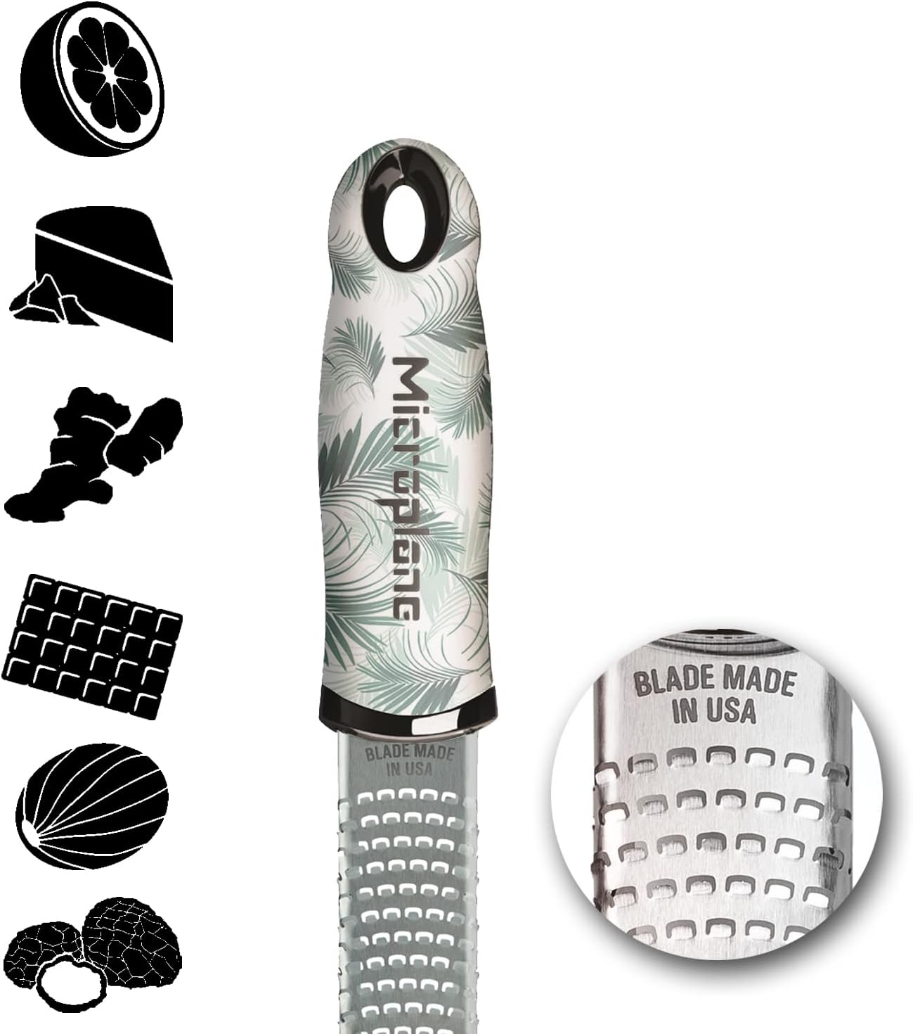 Premium Classic Series Zester - Lipstick Pink | Lemon Zester tool, Hard Cheese & Vegetable Grater | For Citrus, Parmesan Cheese, Garlic, Ginger, Nutmeg | Fine Stainless Steel Blade, Made in USA
