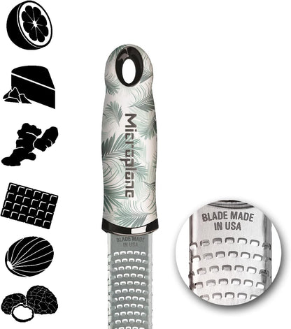 Premium Classic Series Zester - Lipstick Pink | Lemon Zester tool, Hard Cheese & Vegetable Grater | For Citrus, Parmesan Cheese, Garlic, Ginger, Nutmeg | Fine Stainless Steel Blade, Made in USA