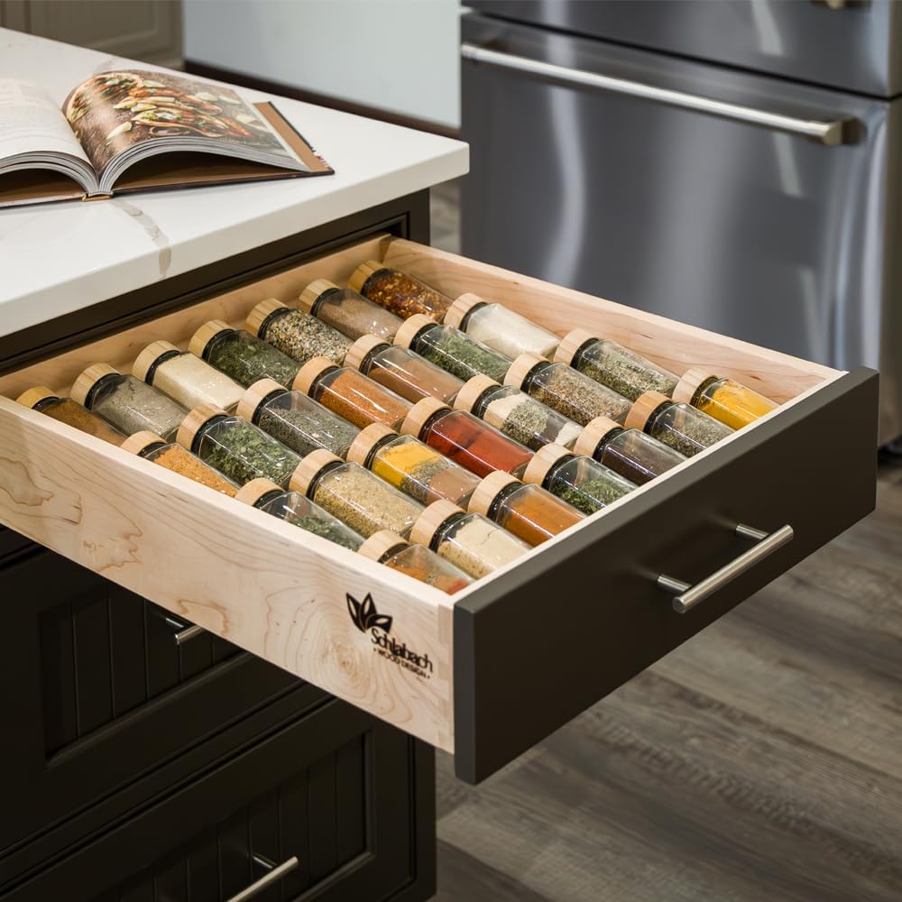 Wood Spice Drawer Organizer Insert
