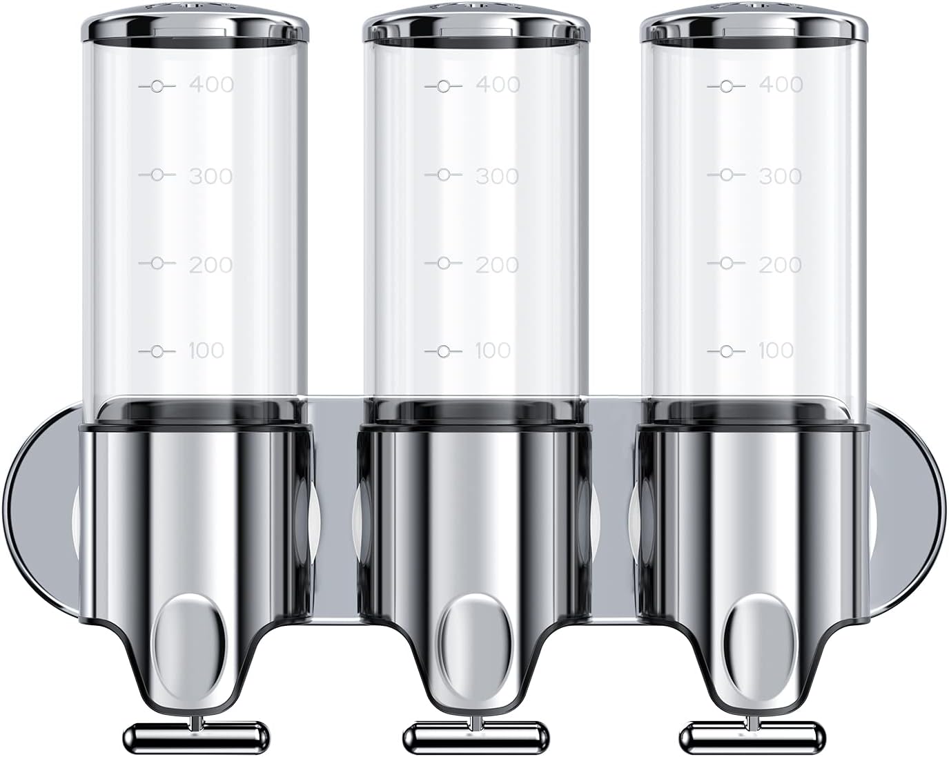 Shower Soap Dispenser,Shampoo and Conditioner Dispenser | Shower Dispenser 3 Chamber No Drill,Wall Mounted Refillable Bottles,Shower Accessories for Bathroom,RV&Hotel,16.9 oz 3 in 1