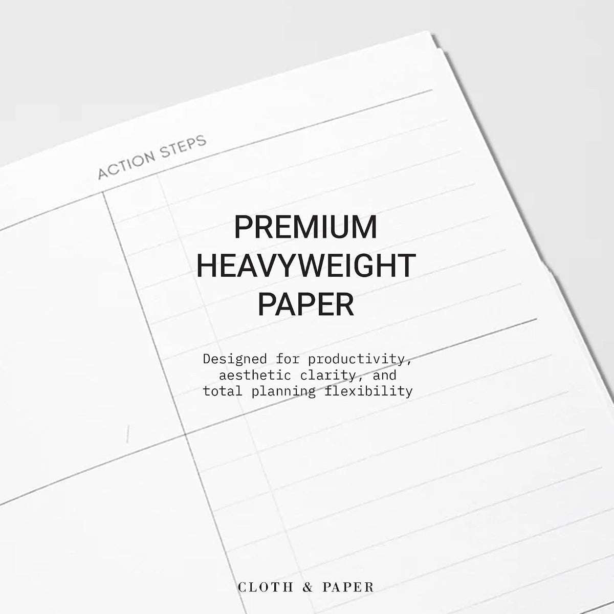 Cloth & Paper Travel Notebook | Daily Wellness Planner – Smoked Salt | Pocket Plus Wellness Planner 3.2" x 6" | Habit Tracker & Self Care Journal for Goals, Gratitude & Reflection – Soft Touch Cover