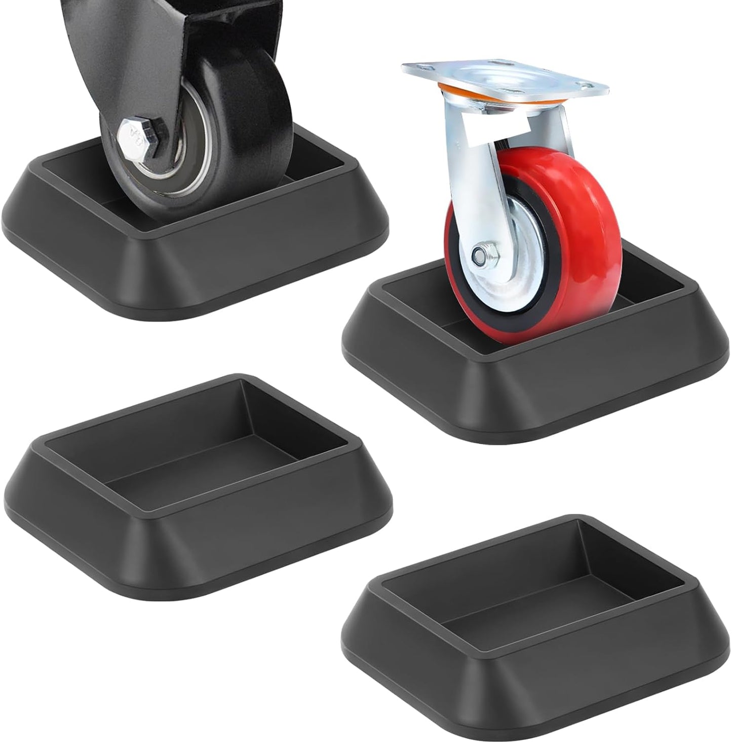 Furniture Stoppers & Bed Stoppers - Wheel Caster Cups fit All Wheels of Furniture - Silicone Non-Slip Pads for Sofa Bed Chairs to Prevents Scratches (8 Pack)