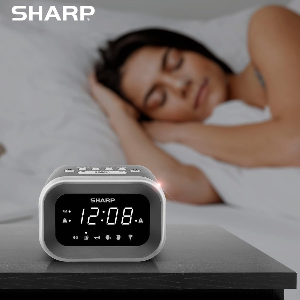 Sharp Big Bang 115dB Alarm Clock for Heavy Sleepers, Dual Alarms