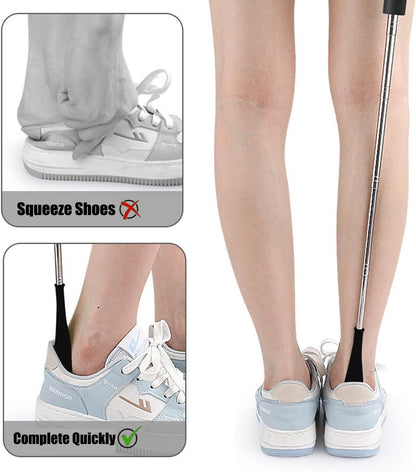 Shoe Horn Long Handle Retractable Telescopic Shoehorn Foldable Shoehorn Shoe Puller Adjustable Shoe Aids