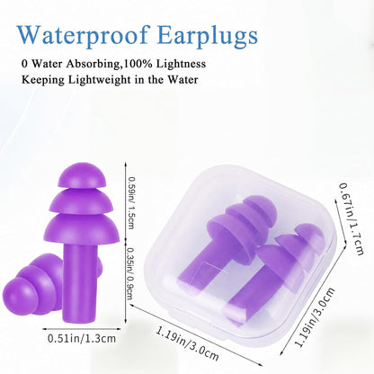24 Pairs Black Ear Plugs Bulk NRR 29dB Reusable Silicone Ear Plugs with Plastic Cases Soft Foam Plug for Sleeping Noise Cancelling Concerts Shooting Swimming Noise Reduction