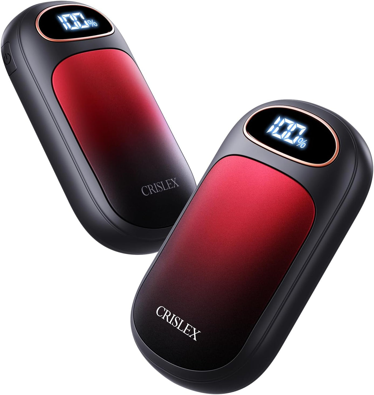 CRISLEX Electric Hand Warmers Rechargeable 2 Pack, 4 Levels Fast Heat, Reusable Hand Warmers with LED Display, Portable Magnetic Pocket Heater, Gifts for Christmas, Men, Women, Raynauds, Hunting, Golf