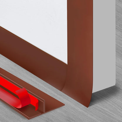 Benory T-Shaped Silicone Door Weather Stripping, Clear, 1.38" W x 20 ft | T-shaped design helps the seal stay in place on door frames while reducing drafts, energy loss, and outside noise