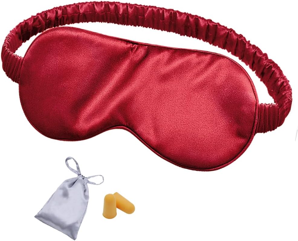 OLESILK 100% Mulberry Silk Sleep Mask for Women - Zero-Pressure Blackout