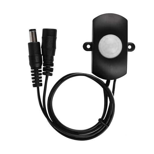 SUPERNIGHT DC 5V-24V 5A PIR Motion Activated Sensor Switch | PIR Motion Activated Sensor Switch with DC Coupler Cable for LED Strip Light