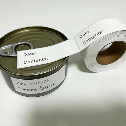 300pcs Removable Freezer Labels, 1 x 2 Inch Food Labels to Write on Food Storage Stickers Date Label, Waterproof Oil Resistant Canning Labels Jar Labels Freezer Paper Label, Clean Leaves No Residue