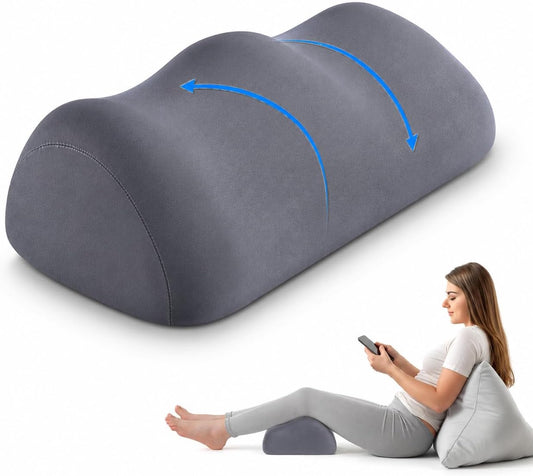 Knee Pillow for Back Sleeping, 5.7" Memory Foam Leg Pillow