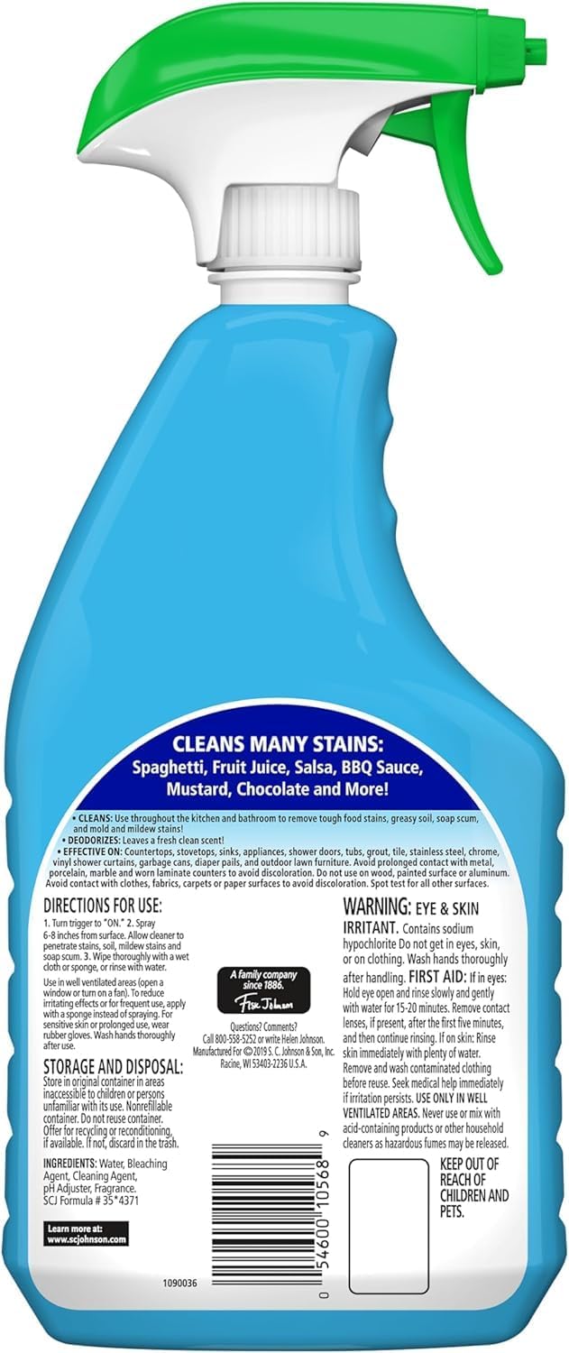 Fantastik All Purpose Cleaner, Multipurpose Surface Cleaner & Kitchen Grease Removal, Packaging Designed to Prevent Leakage and Breakage, Fresh Scent, 32 Fl Oz