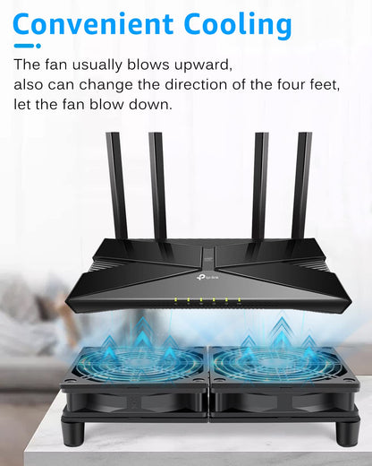 GDSTIME 240mm Router Fan Cooler with L/M/H Speed Control DC 5V USB Powered