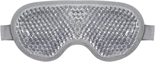 Plush Cooling Eye Mask with PVC Gel Beads, Cold & Hot Compress Sleep Mask with Blackout Design, Reusable Ice Bead Mask for Headache, Migraines Relief & Puffy Eyes(Grey)