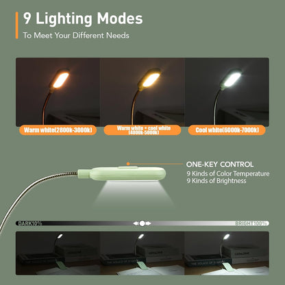 VAVOFO Rechargeable Reading Light, Clip on Book Light for Reading in Bed