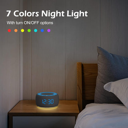 Buffbee Pro 2nd Gen| Sound Machine, Alarm Clock with Bluetooth Speaker
