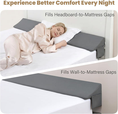 Vekkia Bed Wedge Pillow for Headboard Gap,Bed Gap Filler(0-6") King