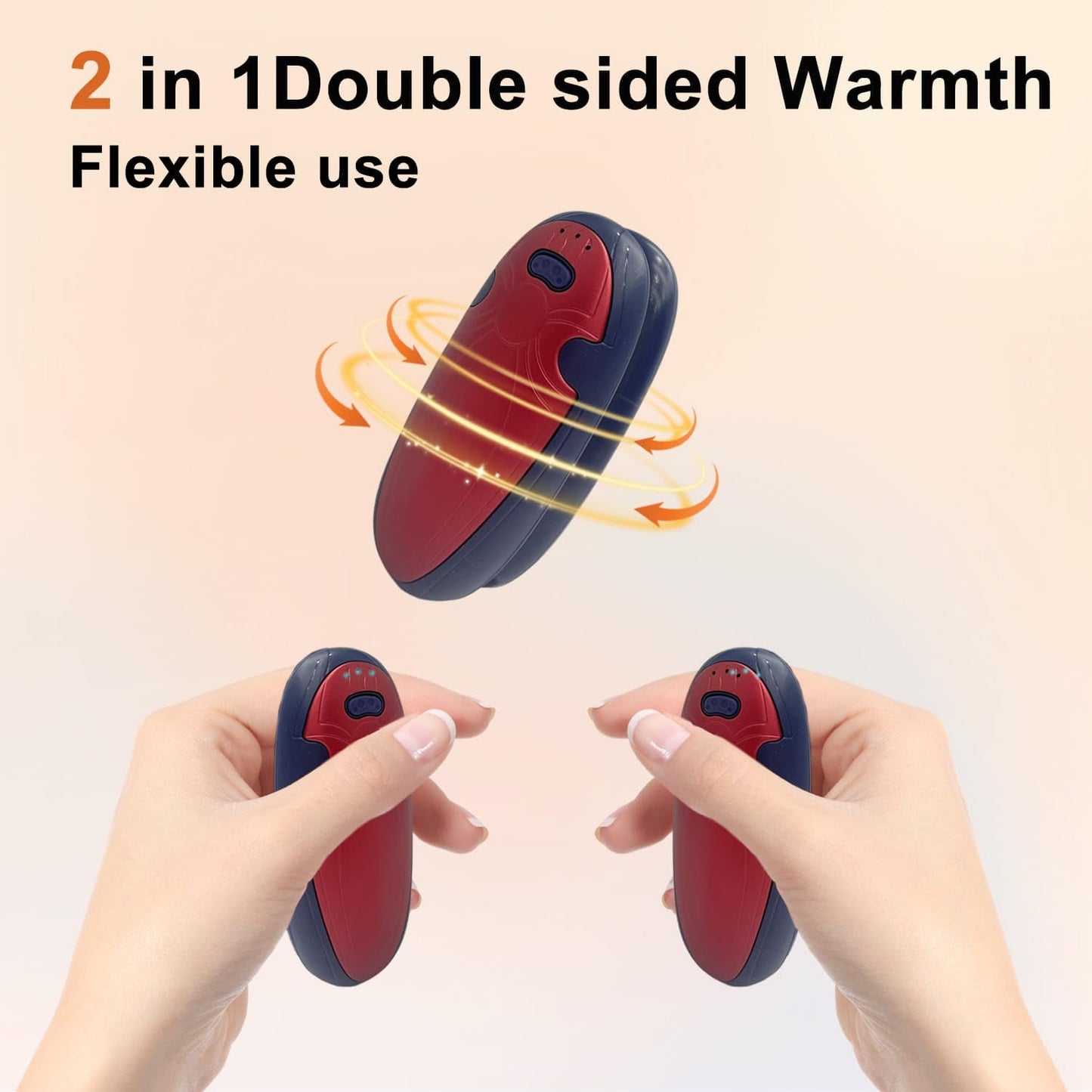 Hand Warmers Rechargeable 2 Pack,with Charging Case,14000mAh Electric Hand Warmer Reusable, 60Hrs Long Heating, Portable Pocket Heater Handwarmer for Women Men, Outdoor Camping, Ski Equipment