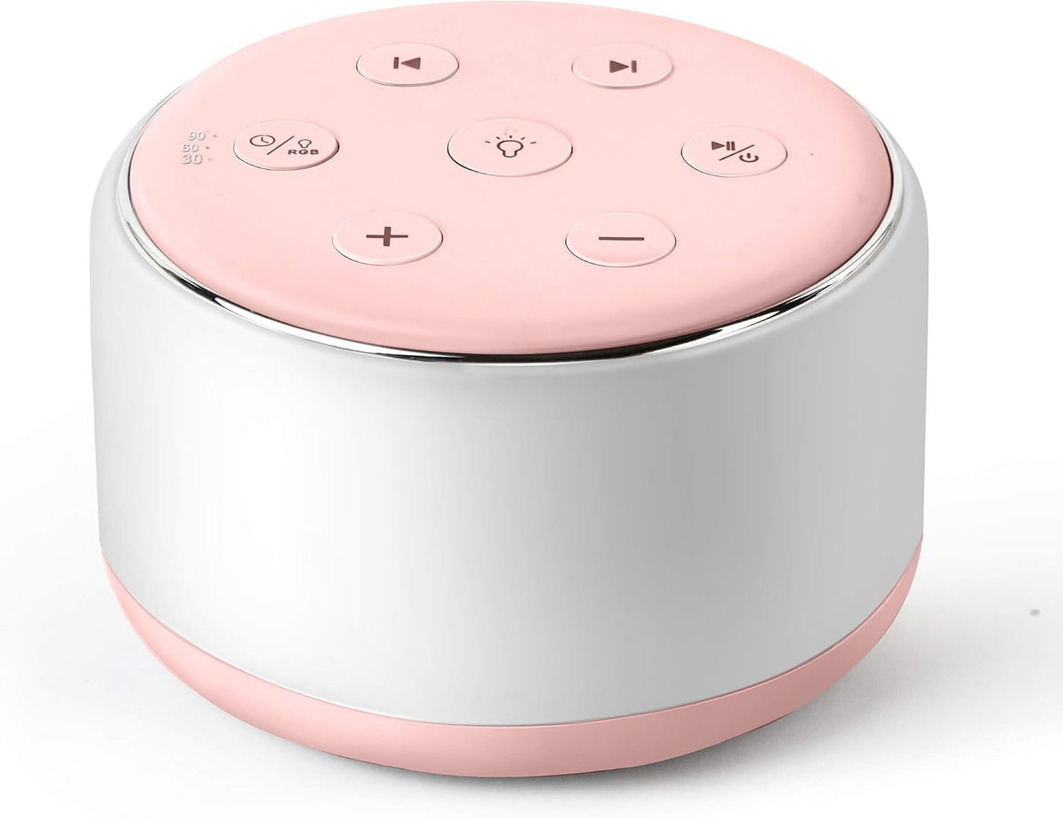 FamiSym Rechargeable White Noise Sound Machine Baby with Night Light