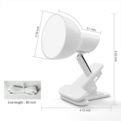 deeloop Clip On Light, 400LM Reading Lamp, Flexible Clamp Light, Black | Compact black clip light with bright illumination and flexible positioning for bedside reading, desks, dorms,and small spaces