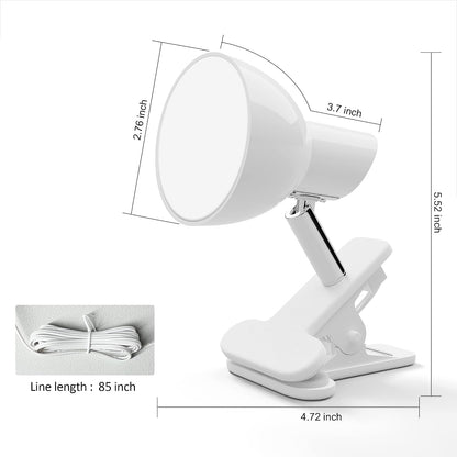 deeloop Clip On Light, 400LM Reading Lamp, Flexible Clamp Light, Black
