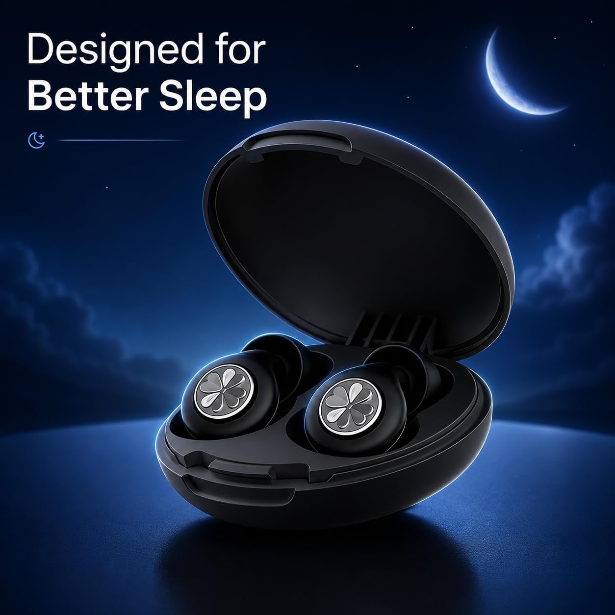 HEKKE 45dB Ear Plugs for Sleeping, Soft Silicone for Side Sleepers, 4 Sizes | Reusable soft silicone with XS/S/M/L sizes for side sleepers, concerts, flights and hotels; carrying case included.
