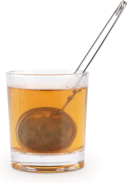 Snap Ball Tea Strainer, JEXCULL 3 Pack Premium Stainless Steel Tea Strainer with Handle for Loose Leaf Tea Fine Mesh Tea Balls Filter Infusers (Normal)